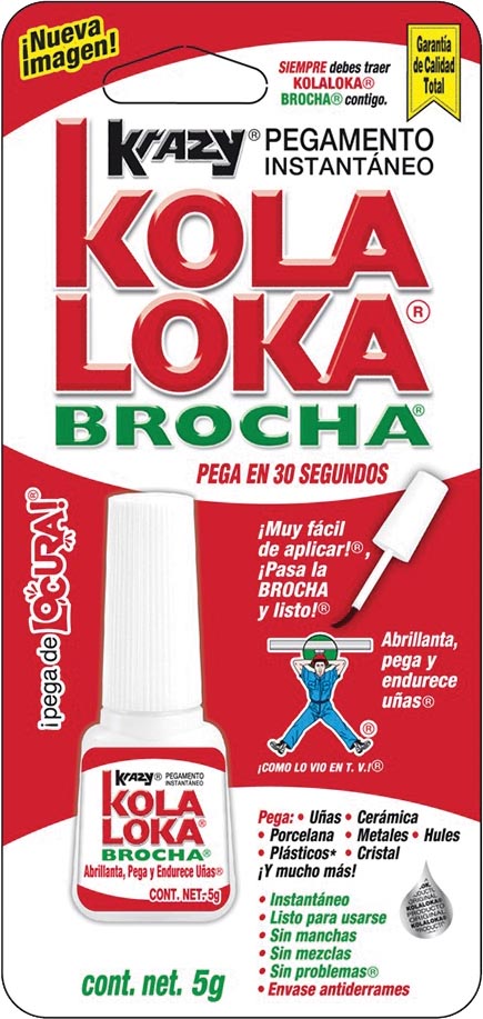 ADHESIVO KOLA LOKA 5 GRS. KBR5 C/BROCHA   PIEZA.