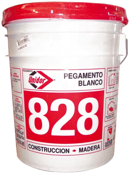 ADHESIVO PEGAMENTO BLANCO UNIDOR UN828 CUBETA DE 18 K.