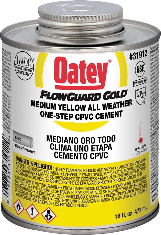 CEMENTO P/C.P.V.C. AMAR.GOLD BOTE 16 OZ OATEY 32430MX