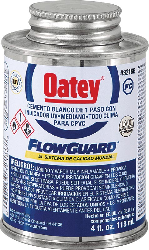 CEMENTO P/C.P.V.C. F.GOLD BLANCO 4 OZ 32186 OATEY 32387MX