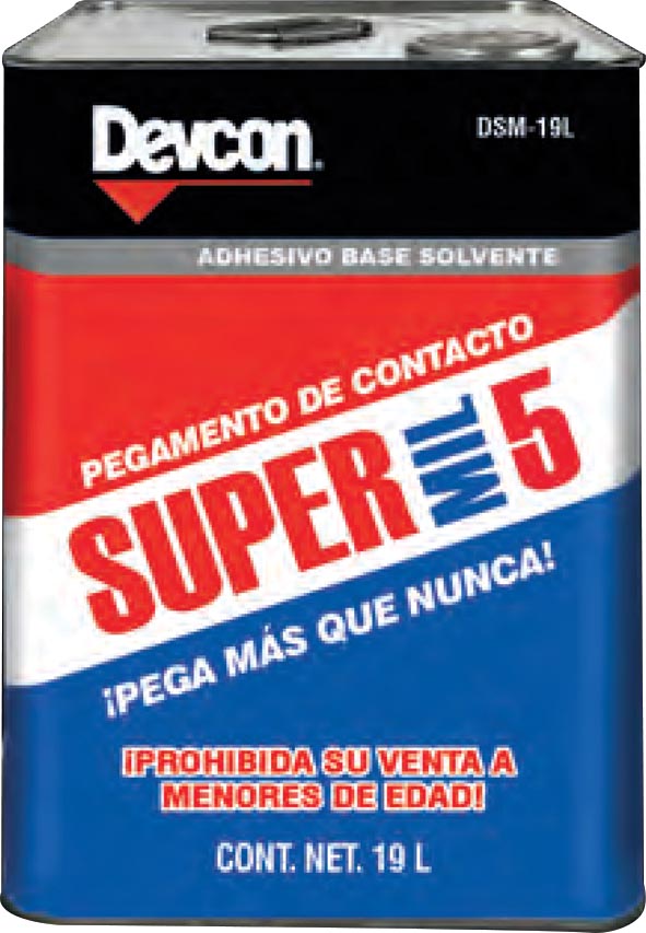 ADHESIVO PEGAMENTO DE CONTACTO SUPER MIL 5 C/19 LTS DSM19L1