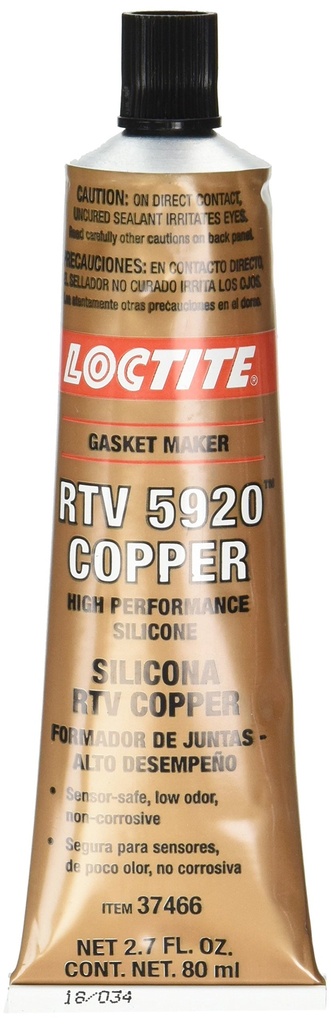 SILICON 5920 RTV COBRIZ.A.DES.FO.JUNTAS T/80 ML.491984 LOCTI