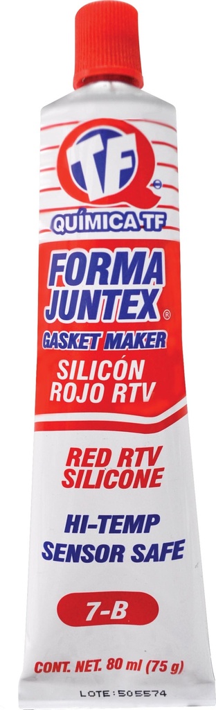 SILICON ALTA TEMP. FORMA JUNTEX AUT. ROJO  80 ML 7B T.F.