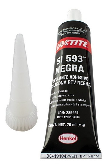 SILICON RTV NEGRO TUBO 70 ML 285951 LOCTITE