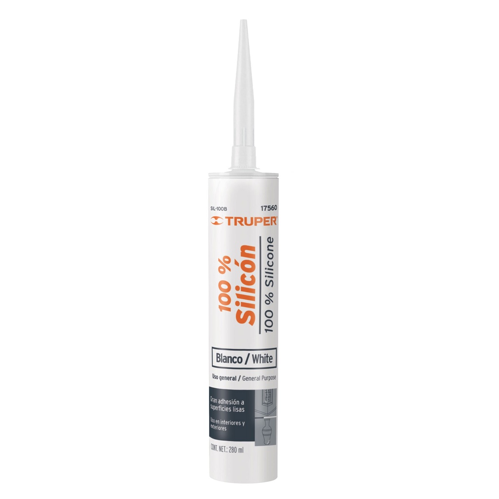 SILICON SIL100B BLANCO 280 GRS. TRUPER/TC0318/TC3289