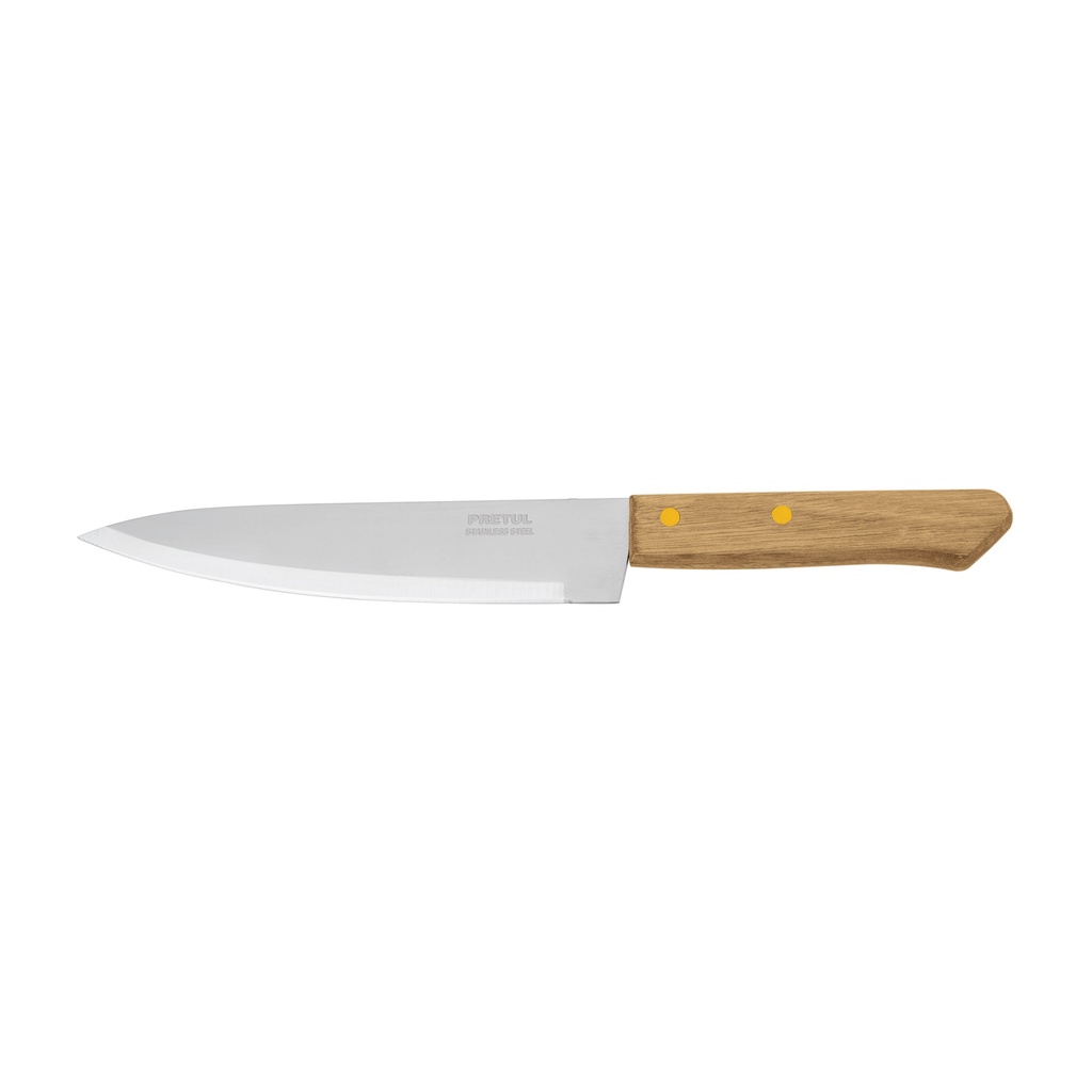 CUCHILLO CUCHM71 CHEF 7 MANGO DE MADERA PRETUL