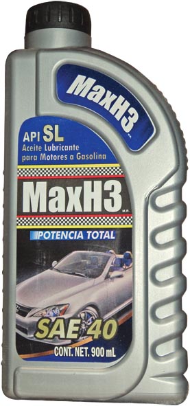 ACEITE P/MOTOR SAE 40 SL GRIS 900 ML. MAXH3