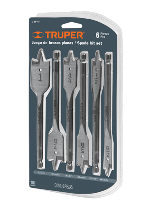 BROCAS JBPT6 D/MANITA P/MADERA JGO 6 PZS TRUPER