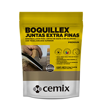 BOQUILLEX GRIS PERLA JUNTAS EX. FINAS 12 PZAS 34094 CEMIX