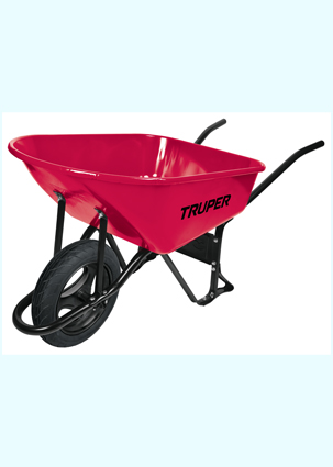 CARRETILLA CAT60FF 6 PS. LLANTA IMPONCHABLE ROJA TRUPER