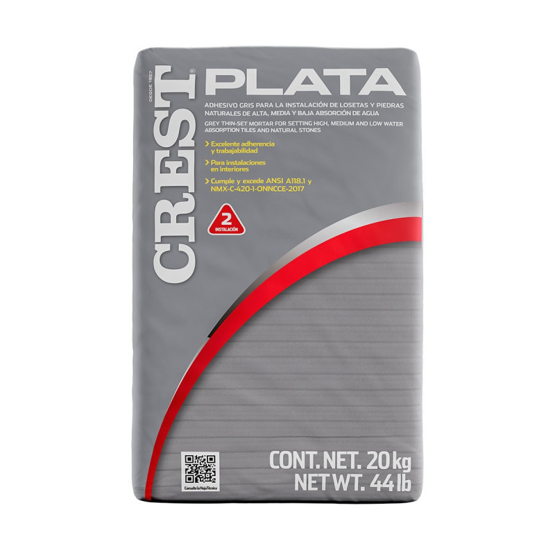 CEMENTO CREST PLATA 20KG SP