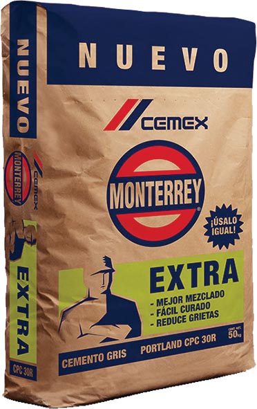 CEMENTO GRIS MONTERREY EXTRA BULTO C/50 KGS.