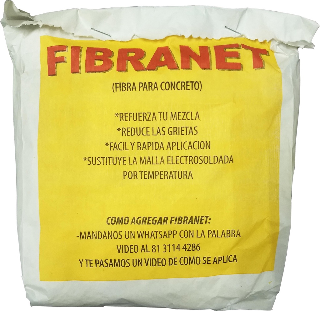 FIBRA PARA CONCRETO FIBRANET B/100 GRS SP 1204