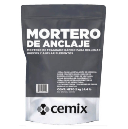 MORTERO D/ANCLAJE C/12 PZAS 33541 CEMIX SP