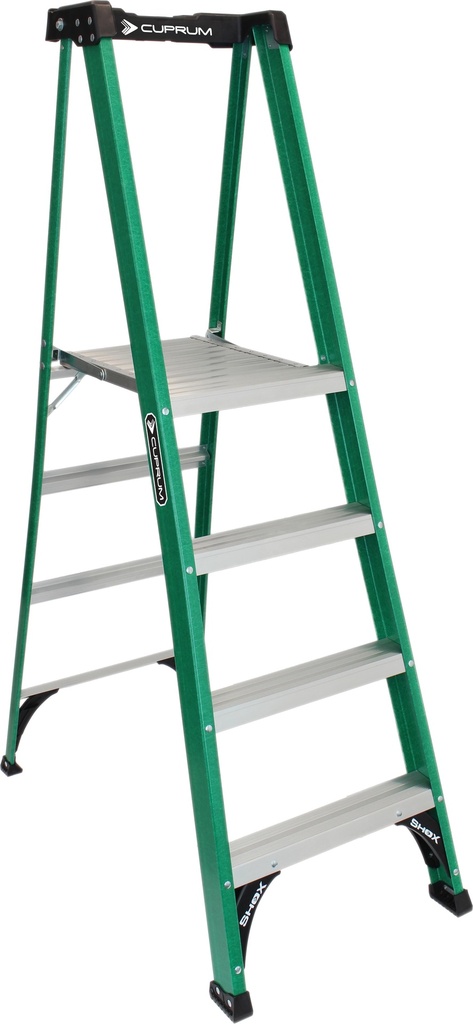 ESCALERA C/PLATAFORMA C324304 FIBRA VIDRIO VDE.TII CUPRUM