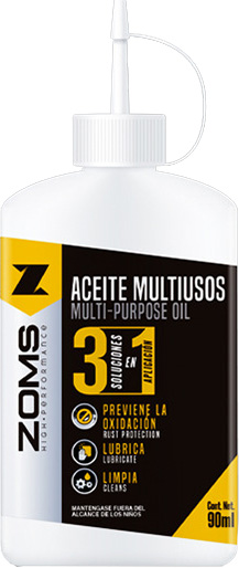 ACEITE LUBRICANTE ZOMS 3 EN 1 90 ML. AM-ZAM90