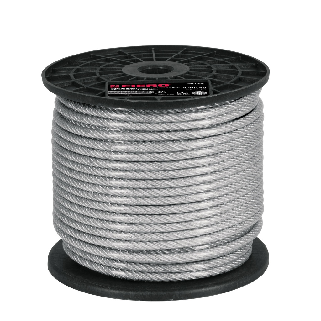 CABLE CAB1/4RX D/ACERO C/PVC 75 MTS. FIERO  SP