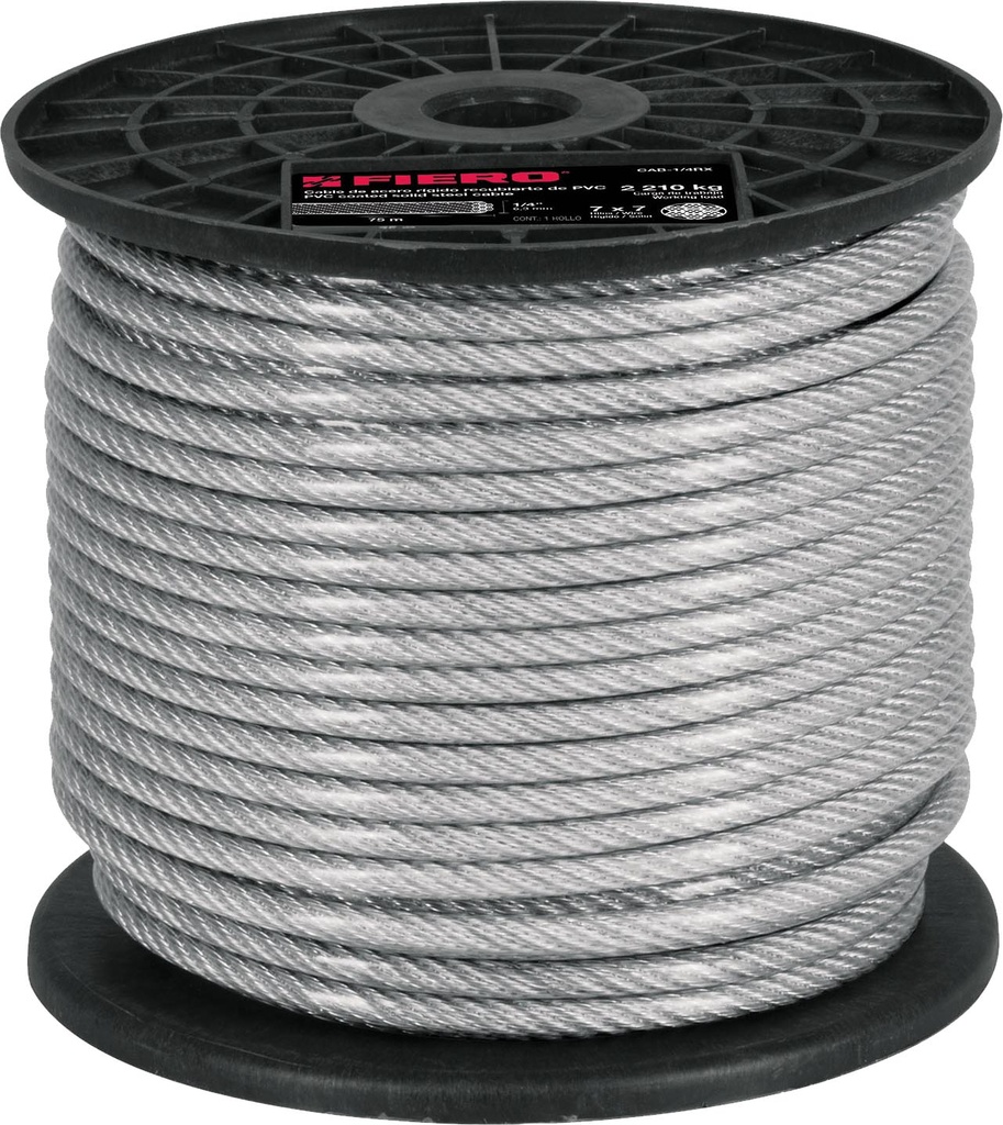 CABLE CAB3/32RX D/ACERO C/PVC 75 MTS. FIERO TC5103 SP