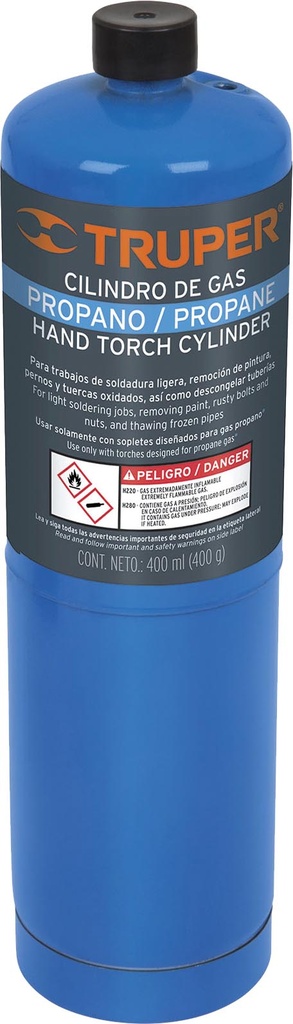 CILINDRO GAS400A 400 GRS DE GAS PROPANO AZUL TRUPER