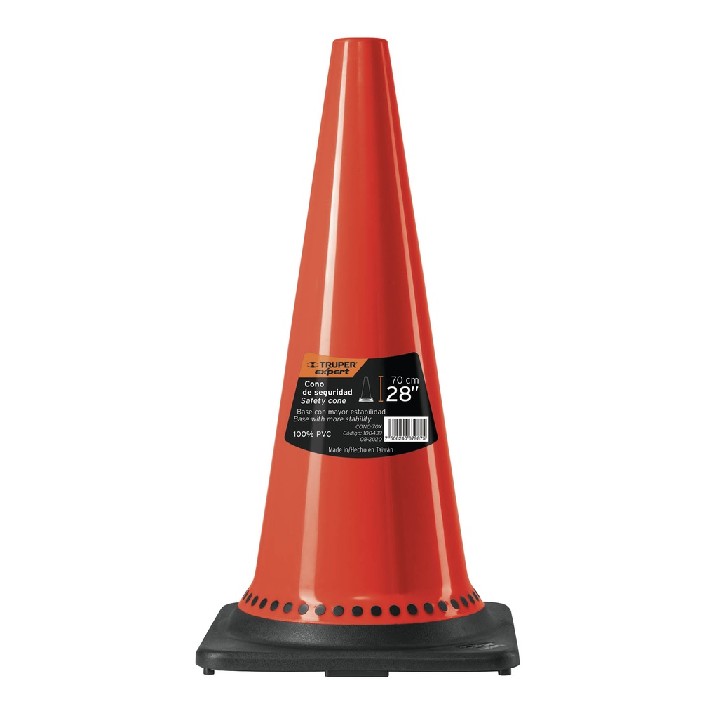 CONO CONO70X DE PRECAUCION 70CM. B/NEGRA TRUPER 100439 SP