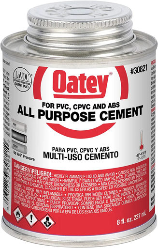 [ITC - 0393] CEMENTO P/PVC, CPVC Y ABS ROJO MULTI. 8 OZ OATEY 32341MX