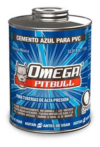 [VSO - C049] CEMENTO P/P.V.C. PITBULL AZUL 1000 GRS. CA100001 OMEGA