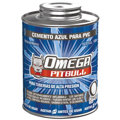 [VSO - C048] CEMENTO P/P.V.C. PITBULL AZUL 500 GRS. CA100012 OMEGA