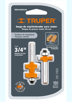 [HTR - BR33] MACHIMBRADOR BROUMACH3/4X JGO.2  3/4 TRUPER