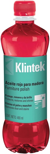 [HTU - A004] ACEITE ROJO AMU48 PARA MUEBLES 480ML KLINTEK