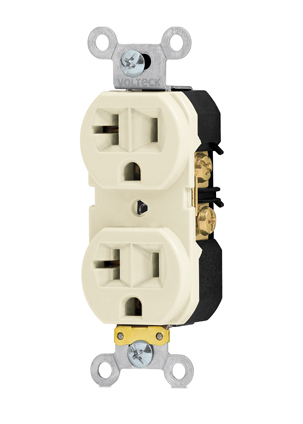 [HTV - C030] CONTACTO CODOMS DUPLEX MIXTO 20 AMP VOLTECK